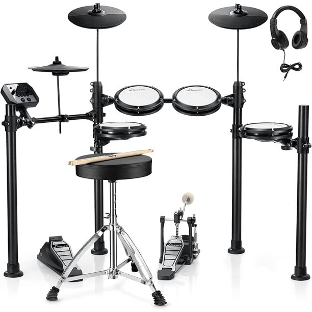 Donner Electric Drum Set for Beginner Adults, 5 Drums 3 Cymbals