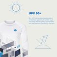 thumbnail image 4 of Mens UPF50+ Rash Guard Shirts Long Sleeve Running Outdoor Breathable Quick Dry White L, 4 of 8