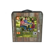 Ozark Trail Camping Table Set with Stools, 3 Adjustable Heights, Brown