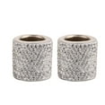 thumbnail image 2 of 2pcs Siège Tête d'Appui Strass Collier Décoration Automobile Tête d'Appui Cristal Anneau Décor, Blanc, 2 of 3