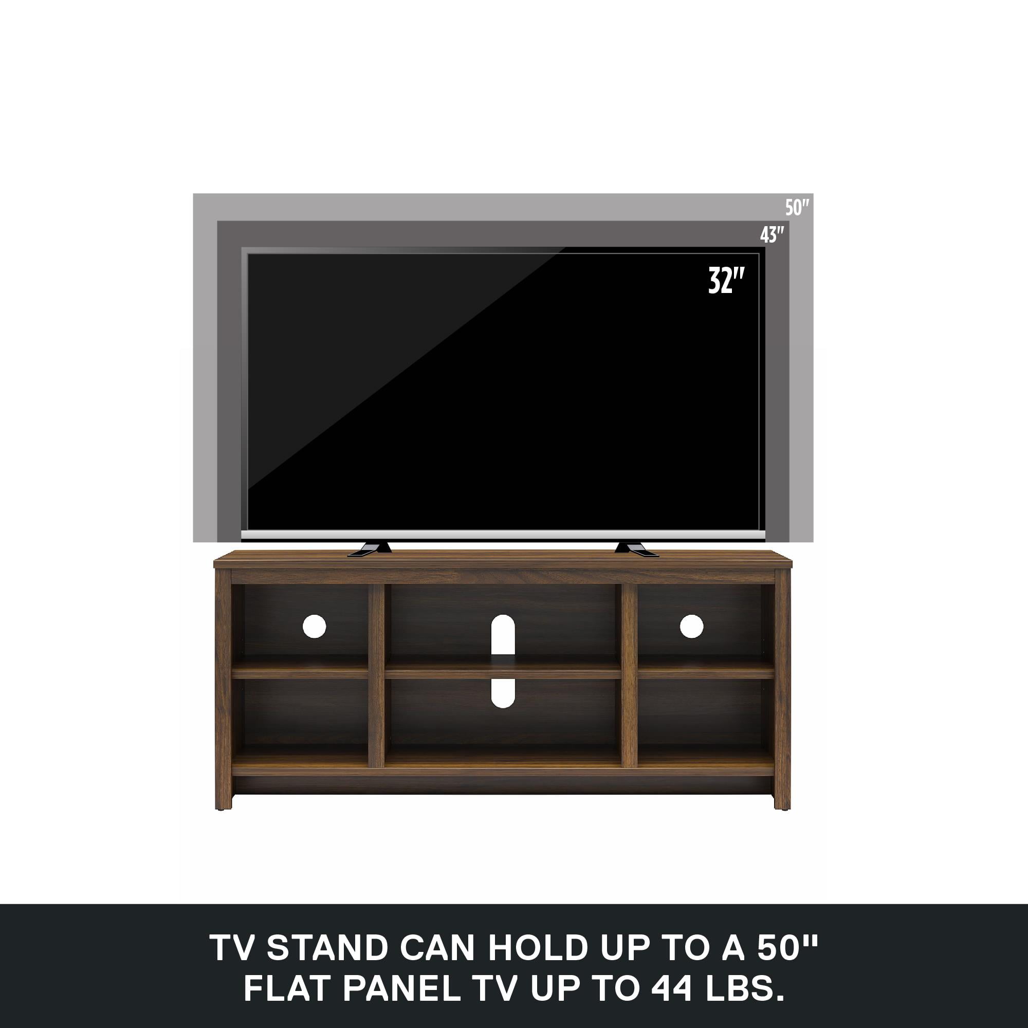 Mainstays Parsons TV Stand for TVs up to 50", Canyon Walnut
