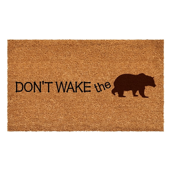 Calloway Mills 108622448 24 x 48 in. Dont Wake the Bear Rectangular Doormat, Multi Color