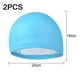 thumbnail image 2 of Gorro de natación de 2 piezas Gorro de natación con protección para los oídos Gorro de natación de PU para el cabello de mayordomo Gorro de natación de entrenamiento para adultos, Negro + azul lago, 2 of 6