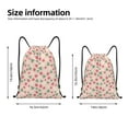 thumbnail image 2 of Daiia Strawberry And Flowers Pattern Drawstring Backpack, Gym Bag, Lightweight Backpack, Water-Resistant Bag Travel Sports Backpack, Fitness Bag, Yoga Bag-Small, 2 of 6