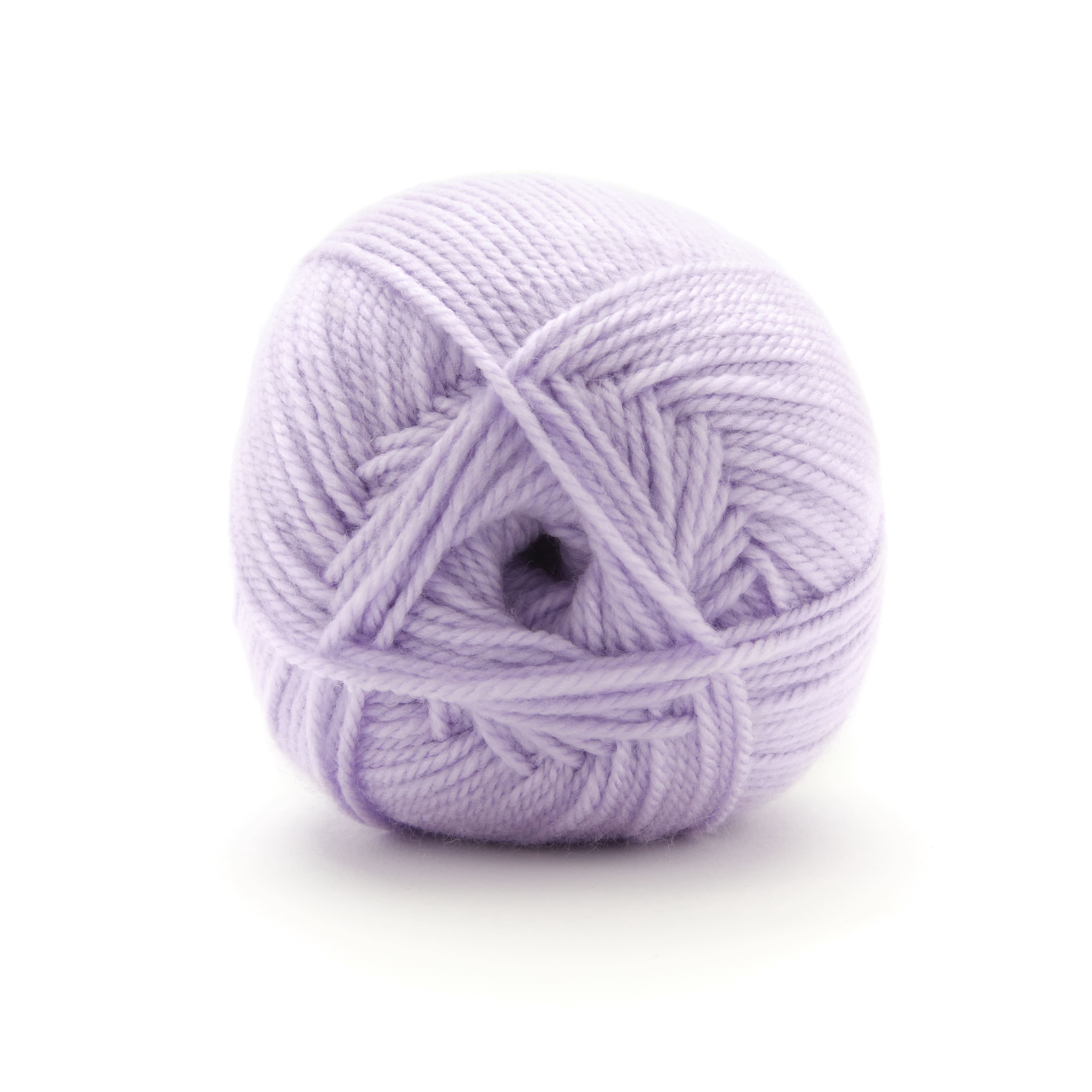 Loops & Threads Lilac Baby Cuddles Yarn - Light Weight Yarn for Knitting, Crochet, Weaving, Arts & Crafts, 15 Pack