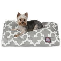 Majestic Pet | Trellis Shredded Memory Foam Rectangle Pet Bed For Dogs, Removable Cover, Gray, Small