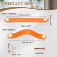 thumbnail image 2 of Uxcell Leather Drawer Pulls Leather Handle Hole Center Cabinet Dresser Knobs with Screws for Dresser Cupboard Closet Doors Orange 6.3 Inch, 2 of 7