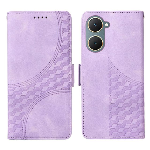 Funda GANGXUN para Vivo Y03 4G con diseño acolchado elegante, cuero PU, protección total y ajuste preciso