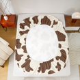 thumbnail image 5 of Homewish Cow Print Girl Boy Twin Sheet Sets 3pcs,Farmhouse Animal Twin Fitted Sheet Microfiber,Abstract Geometric Breathable Flat Sheet,Super Cozy Room Decor, 5 of 7