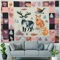 thumbnail image 4 of Sheronv Quilted Animals Tapestry Wall Hanging Unique Style Home Wall Decor Art for Living Room Bedroom Apartment Farmhouse Dorm 40x60inch, 4 of 6