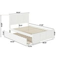 thumbnail image 7 of Madison Full Platform Bed with Matching Foot Board with Full Size Urban Trundle Bed in White, 7 of 7