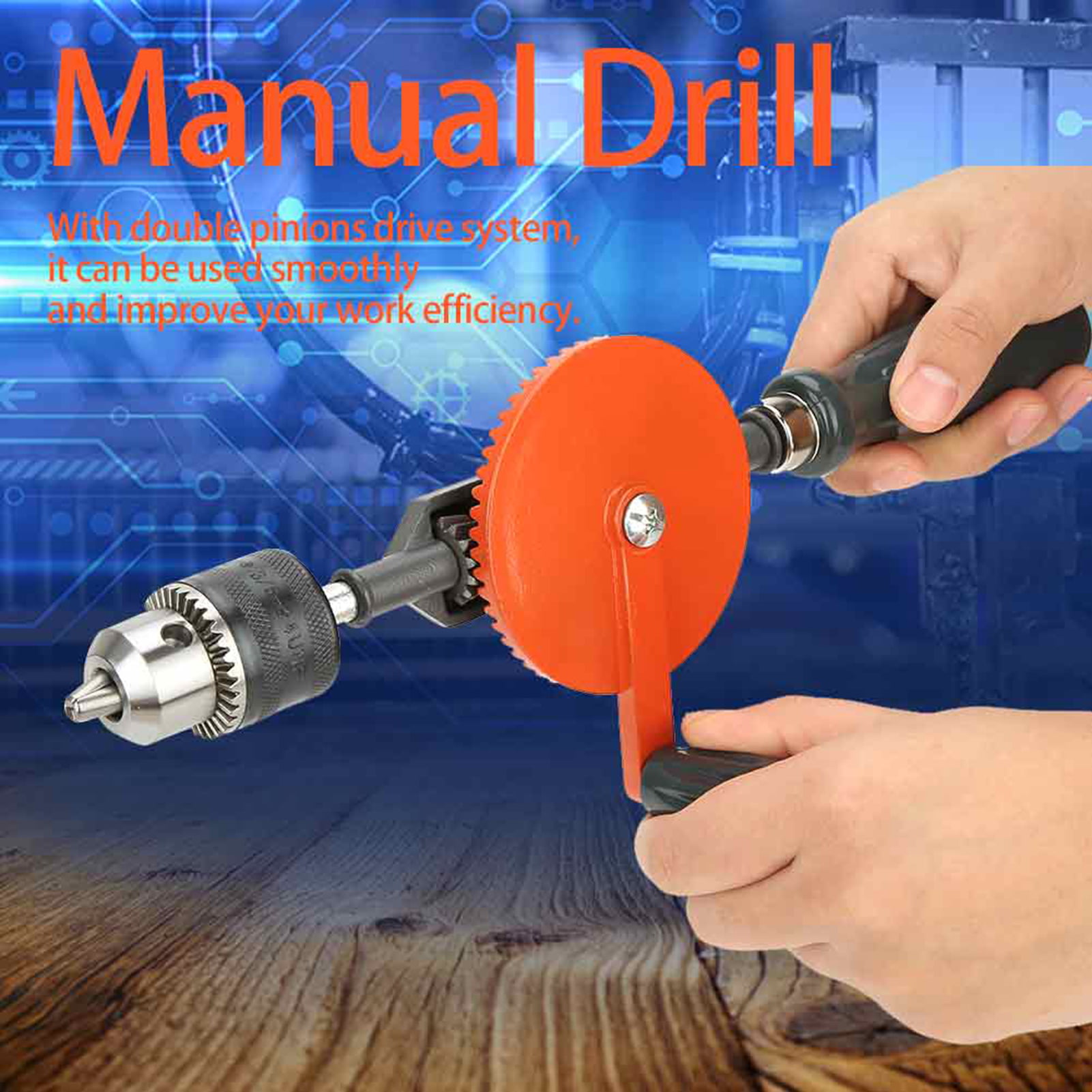 Mini Spiral Hand Drill Full Metal Hand Twist Drill Manual Punch.acg