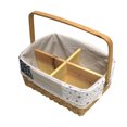 thumbnail image 4 of De Almacenamiento De Mimbre De Basket Fruit Bin Organizador De Picnic Basket, Habitación De 4 Celdas Para Almacenamiento Hogar, Lavandería, Picnic, Maceta Y Bolsa De Playa (12 X 8 X 5 BLESIY Cesta de almacenamiento de mimbre de madera, 4 of 7