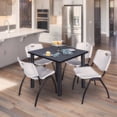 thumbnail image 3 of Regency 48 in Square Breakroom Table- Grey Top, Black Legs, 4 M Stack Chairs- Grey, 3 of 8