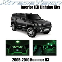 XtremeVision Interior LED for Hummer H3 2005-2010 15 pcs Green Interior LED Kit Installation Tool