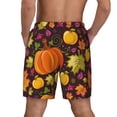 thumbnail image 2 of Lsque Mens Swim Trunks Autumn Harvest Pumpkin Joy Pattern - Bathing Suit Compression Liner - Beach Swim Shorts Swimwear - (S-3XL) - Stretch Quick Dry -, 2 of 9