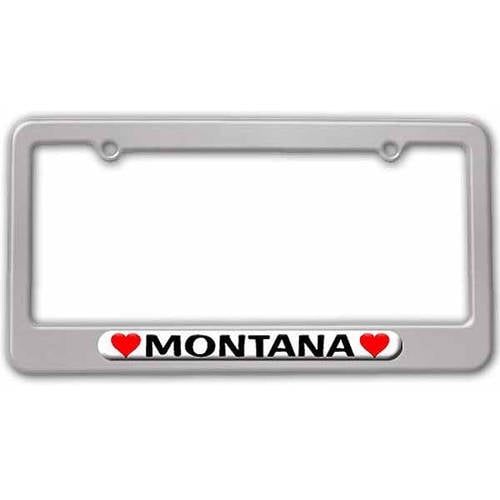 Montana Love with Hearts License Plate Frame