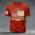thumbnail image 4 of KPOPLK Men's Tee Shirt 1776 Independence Day 4th of July USA Graphic Flag Print T-Shirt（RedXL）, 4 of 5