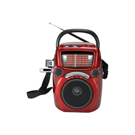 QFX Karaoke Multimedia Speaker CS-146 - Speaker - for PA system - red