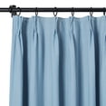 thumbnail image 3 of TWOPAGES Light Filtering Drape 26 W X 108 L Inch Cotton Pinch Pleat Privacy Curtain for Kid's Room, 1 Panel, White, 3 of 6