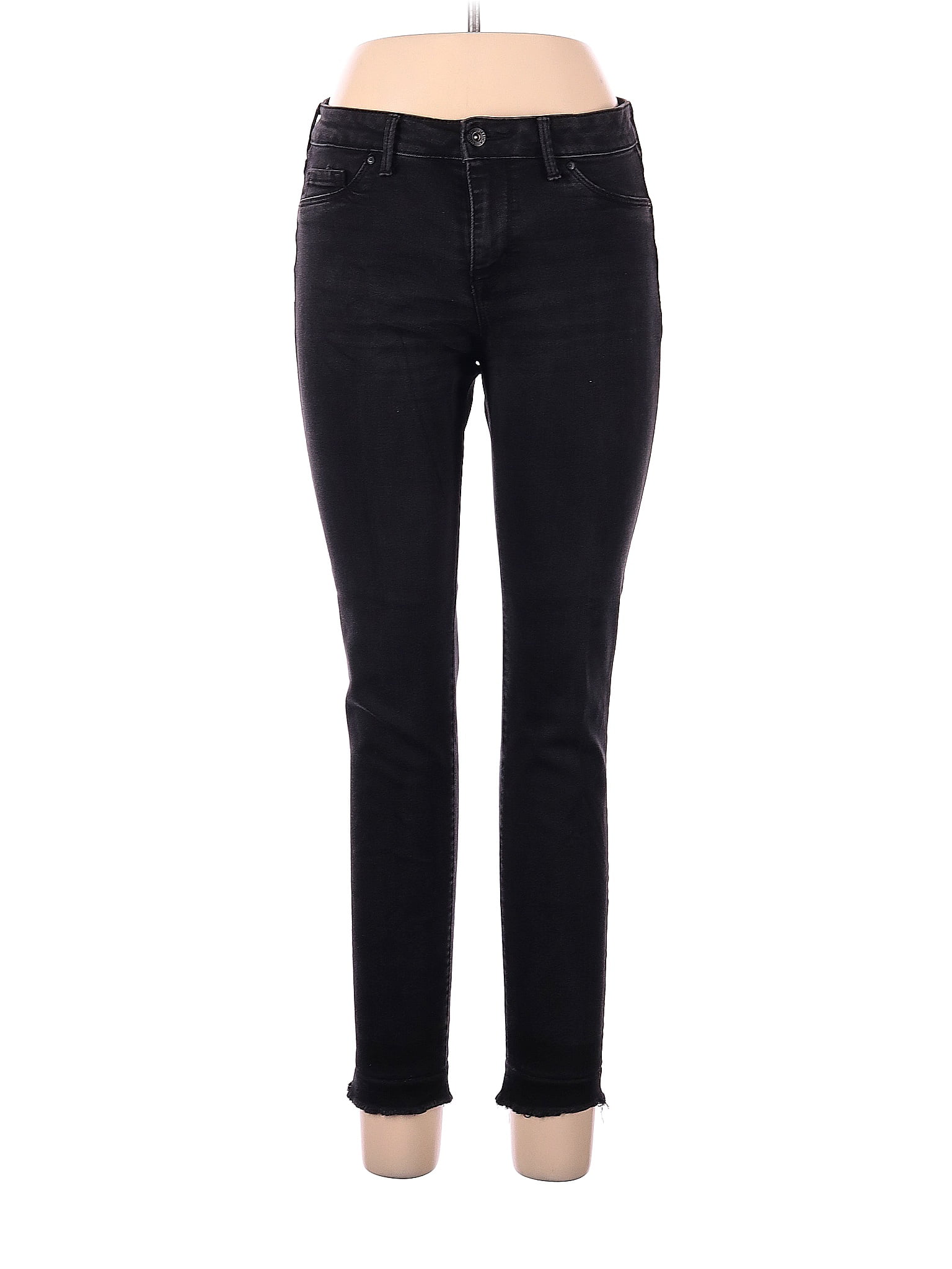 2LUV Women's Stretchy 5 Pocket Dark Acid Wash Skinny Jeans 
