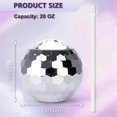 thumbnail image 5 of 9 PCS Disco Ball Cups, 20 OZ Disco Cups with Straws and Lid, Reusable Flash Ball Tumbler Cocktail Cu, 5 of 5