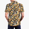 thumbnail image 3 of Balery Mushrooms Honeycomb Printed Men’s Short Sleeve Polo Shirt, Midweight Men's Shirt,Golf Polo shirts -Medium, 3 of 8