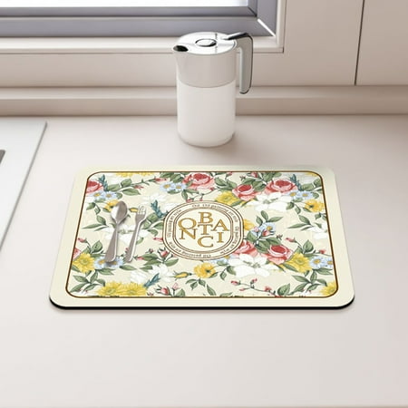 

Draining Mat Kitchen Countertop Absorbent Pad Soft Mud Drain Pad Desktop Tableware