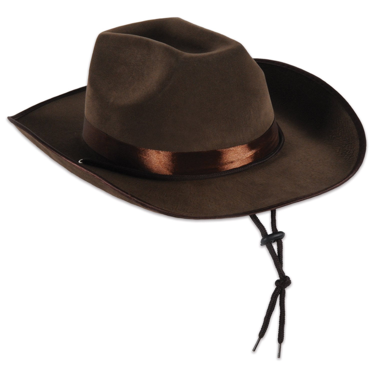 Faux Brown Leather Western Hat (Case 