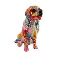 thumbnail image 4 of Graffiti Figurines Sculpture Gift Colorful Dog Statues Resin Crafts Ornament for Style D, 4 of 9
