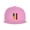 Pink, variant on Flat Bill Visor Classic Snapback Hat German America Flag Adjustable Baseball Cap for Men Women Navy Blue