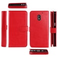 thumbnail image 2 of NEXTKIN Multi Card Slots Double Flap Wallet Pouch Case for Motorola Moto E3 3rd 2016, Red, 2 of 7