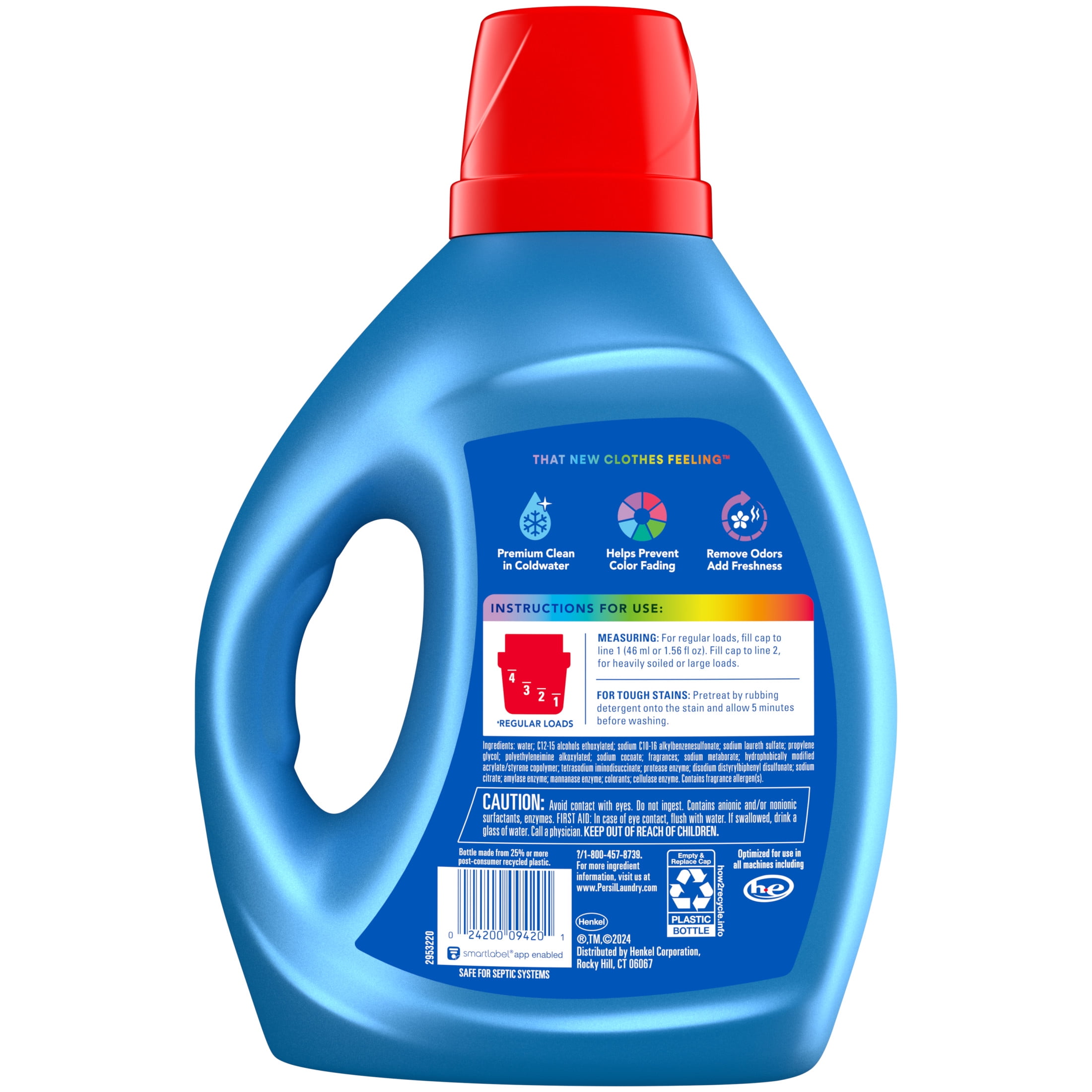 Persil Intense Fresh Everyday Clean Liquid Laundry Detergent, 100 fl oz, 64 Loads