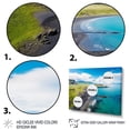 thumbnail image 3 of Designart "Icelandic Coastal Beauty Aerial View III" Beach Framed Wall Art Decor - Coastal Green Beach & Ocean Hallway Framed Wall Art Decor, 3 of 6