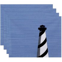 Simply Daisy 18" x 14" Light House Geometric Print Placemats, Set of 4