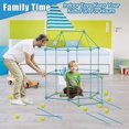 thumbnail image 3 of Children's Tent, Diy Fort Children's Bunk Building Kit, Castle Tunnel Tent Toy, Indoor Outdoor (Ball 36 Stick 51 With Tent), 3 of 4
