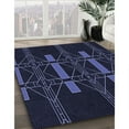 thumbnail image 3 of Ahgly Company Machine Washable Indoor Round Transitional Night Black Area Rugs, 7' Round, 3 of 7