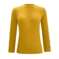 thumbnail image 4 of Women's Fall Slim Ribbed Knit Long Sleeve Tops Sweater Mock Turtleneck Stretch Shirts Basic Casual Solid Color Pullover, 4 of 5