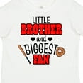 thumbnail image 4 of Inktastic Little Brother and Biggest Fan Baseball Glove and Bat Boys Toddler T-Shirt, 4 of 5
