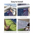 thumbnail image 7 of 4th of July RV Awning Sun Shade Screen 9'X7' Red White Blue Fireworks Mesh Sunscreen Patriotic Bloom Awning Shade Screen with Zipper UV Blocker Completed Kits Outdoor Canopy for RV Motorhome Camper, 7 of 7