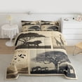 thumbnail image 2 of Homewish Female Men Women Wildlife Lion Elephant Giraffe Full Size Comforter Sets 3-Piece,African Savanna Bedding Comforter Set,Animal Migration Lightweight Bedding Sets,Super Cozy Room Decor, 2 of 8