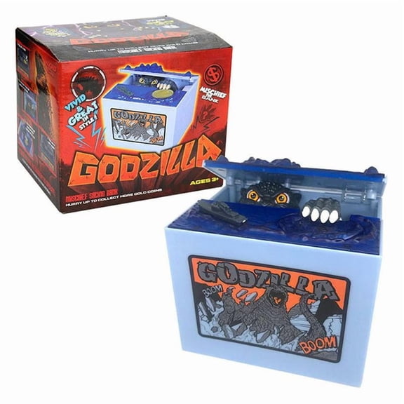 Godzilla Dinosaur Piggy Bank Cartoon Stealing Money Electric Music Piggy Bank