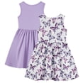 thumbnail image 4 of Lanbubble 2-Pack Toddler Girls Dresses Sleeveless Casual Sundress Summer Purple Butterfly Dress For Girl 2-6T, 4 of 9