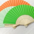 thumbnail image 5 of Yesbay Chinese Style Blank Folding Hand Held Bamboo Paper Pocket Fan DIY Craft Gift,Rose Red, 5 of 8