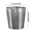thumbnail image 7 of Pompotops Reusable Stainless Steel Double-layer Beer Mug Hot Pot Tableware Barbecue Anti-scald Tea Cup for Home Party Bar Camping, 7 of 7