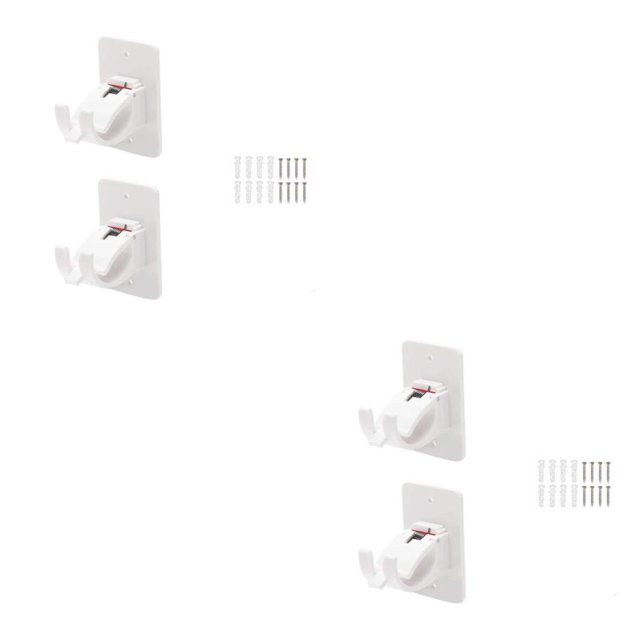 Kearding Barra de cortina, suministros de baño, estante colgante, ganchos de ducha multiusos impermeables, colgador de ropa montado en la blanco 2 piezas 2Conjunto