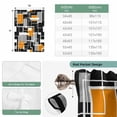 thumbnail image 6 of Burnt Orange Black Geometric Balloon Curtains for Bedroom/Front Door/Bathroom, Modern Color Block Abstract Tie Up Curtains 63 Inch Length Light Filtering Kitchen Curtains Shades for Windows 46"x63", 6 of 8