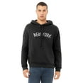 thumbnail image 2 of Daxton Adult Unisex Soft Pullover USA Cities States Comfort Hoodie Fleece Sweatshirt, New York Black White, M, 2 of 2