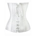 thumbnail image 7 of Women's Bustier Corset Top Plus Size Satin Waist Trainer Cincher Overbust Corsets Tummy Slimmer Girdle Body Shaper Size S-6XL, 7 of 7