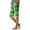 Green, variant on WTOBBY Women's Fashion Floral Print Elastic Waist Bermuda Shorts with Front Pockets, Comfortable Loose-Fit for Daily Warm Weather Leisure,Black S